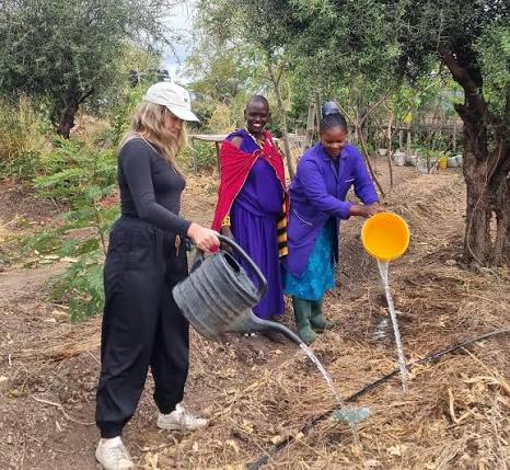 Volunteers engaging in community projects in Tanzania
