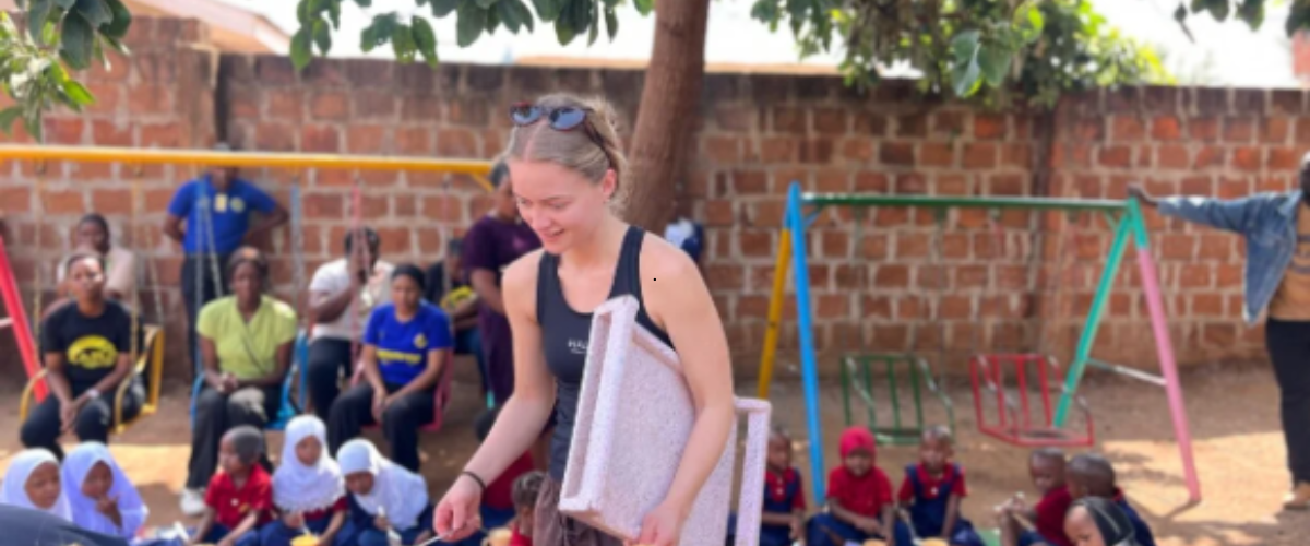 Volunteers participating in a community project in Tanzania
